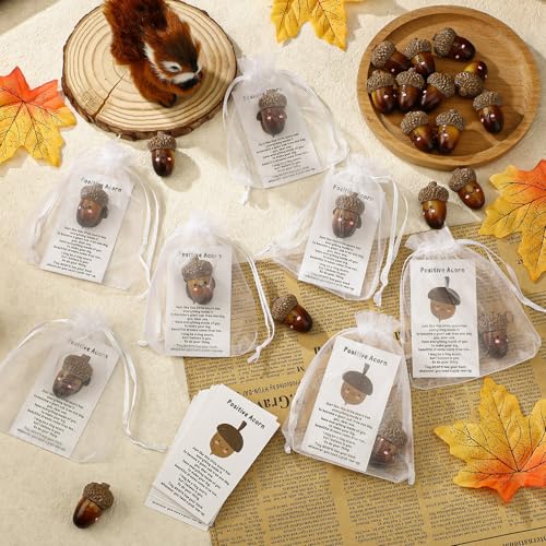 100 Set Artificial Acorn Pumpkin Decor F543775