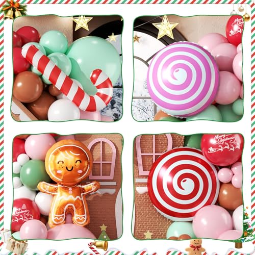 120 PC Pink Christmas Balloon Arch V780