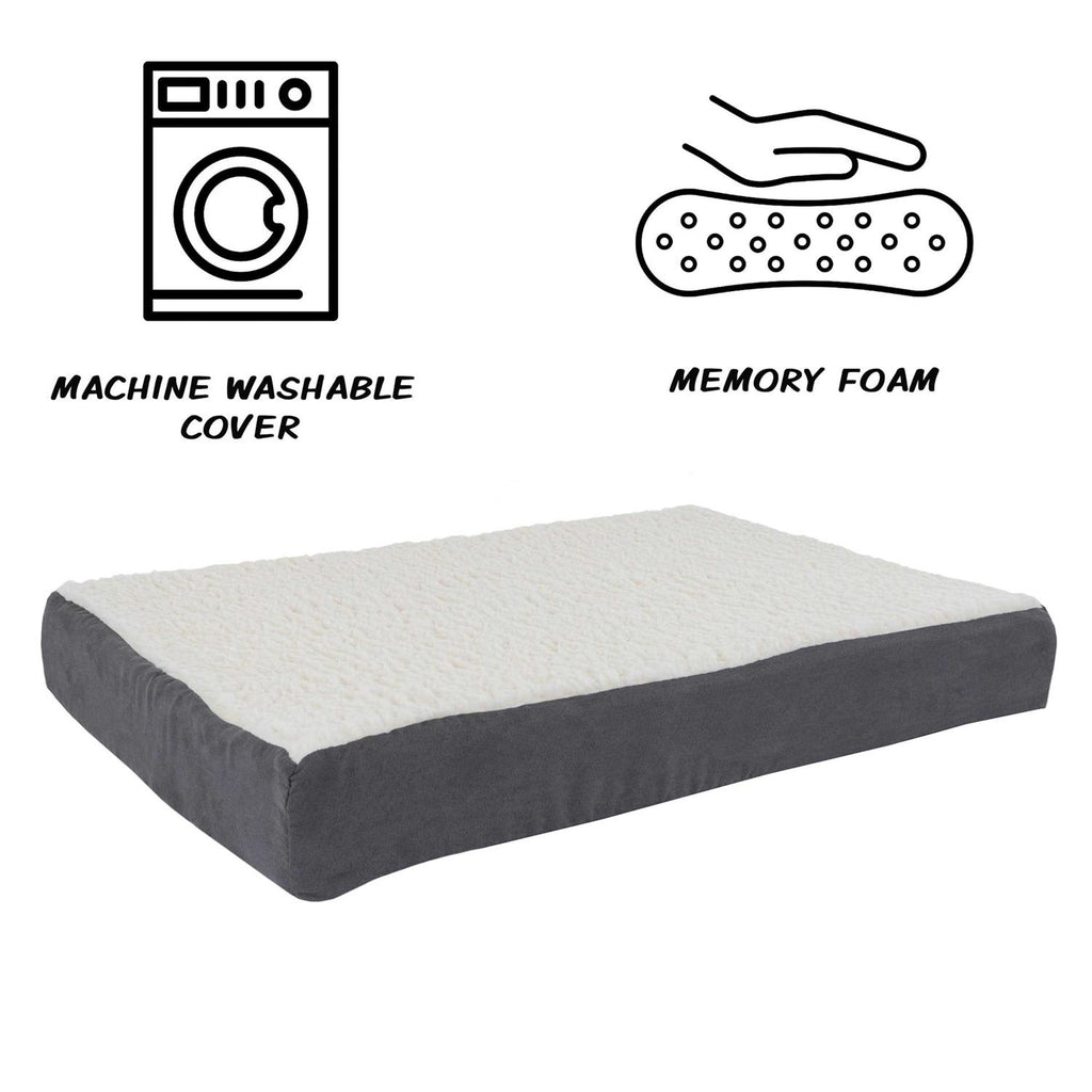 Sherpa Dog Bed with Memory Foam Cover C2511