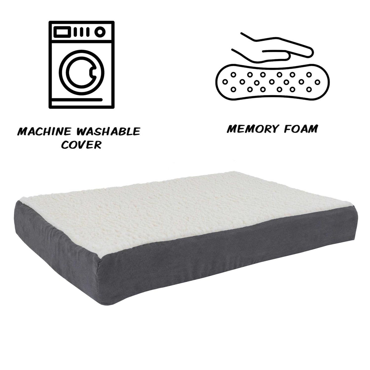 Sherpa Dog Bed with Memory Foam Cover C2511