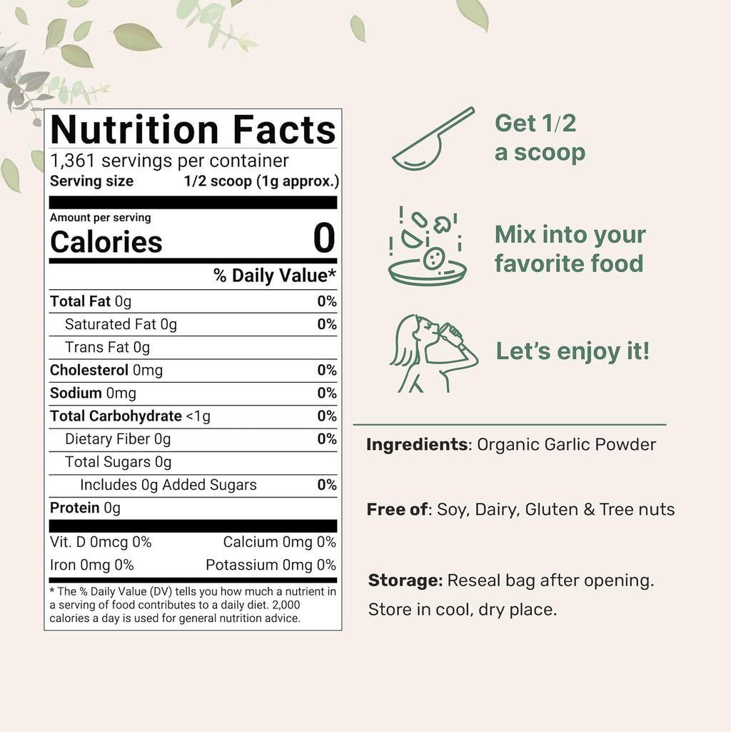 Organic Garlic Powder, 3lbs V62964