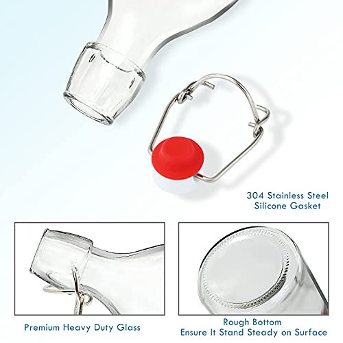 16 oz Glass Swing Top Bottles 6 Pack M8057