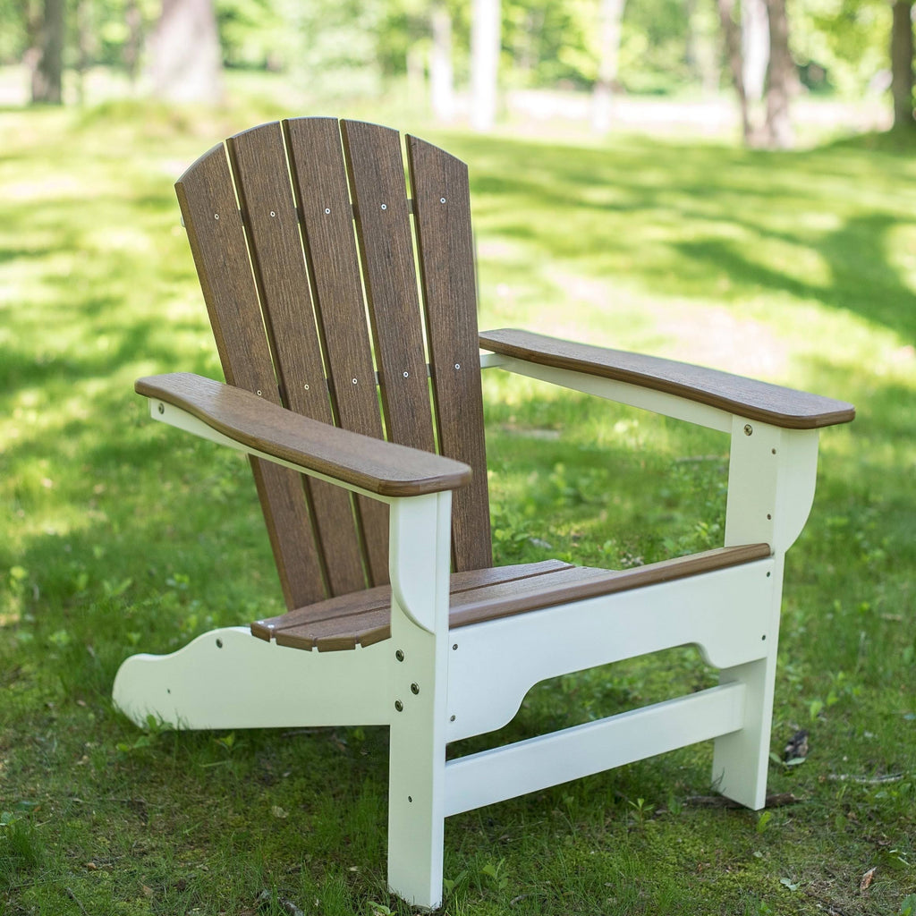 White Recycled Plastic Adirondack Chair A34183
