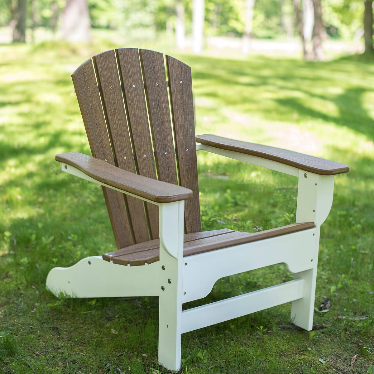 White Recycled Plastic Adirondack Chair A34183