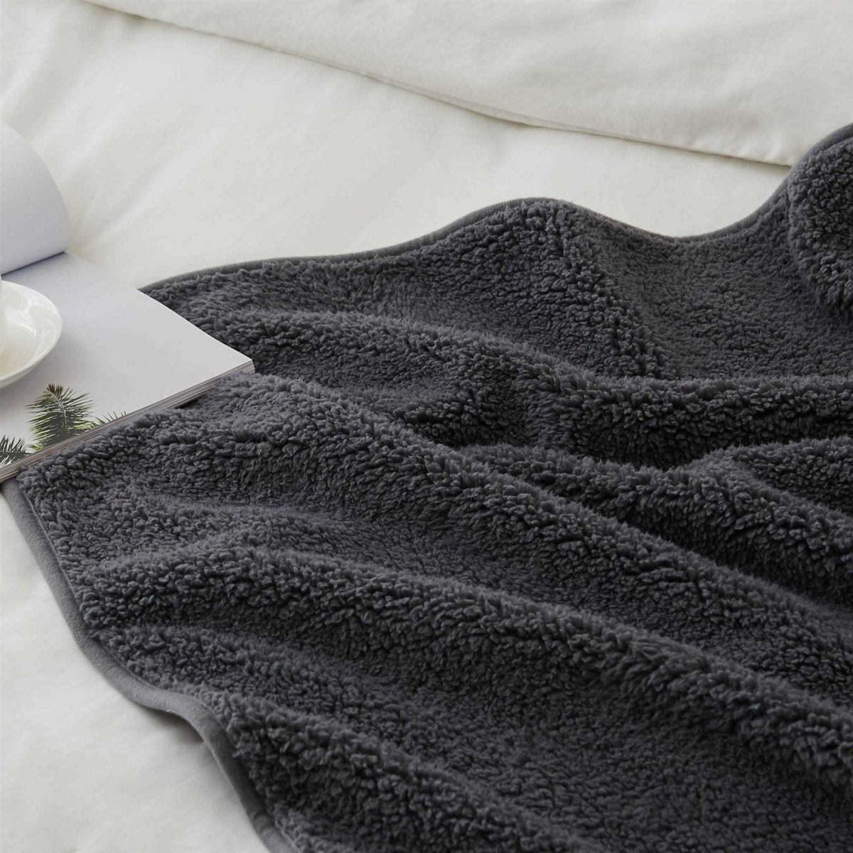 Grey Sherpa Waterproof Dog Blanket S5704