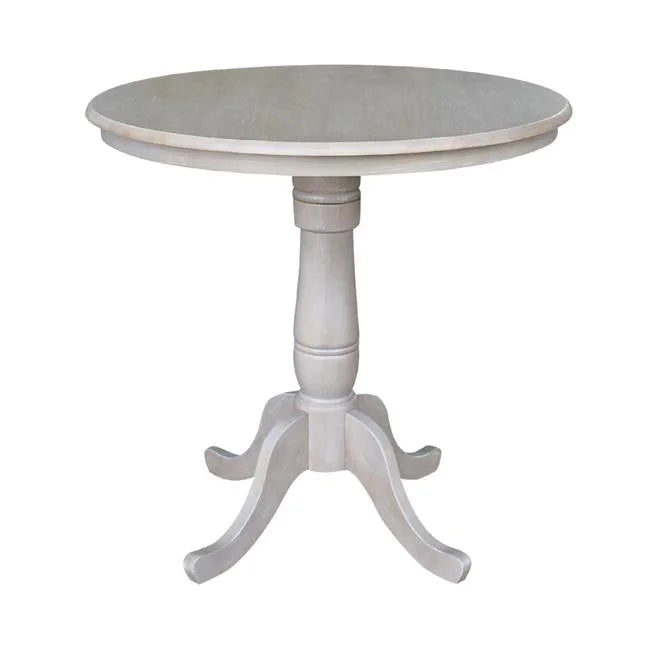 Solid Wood Round Pedestal Counter Height Table B73635