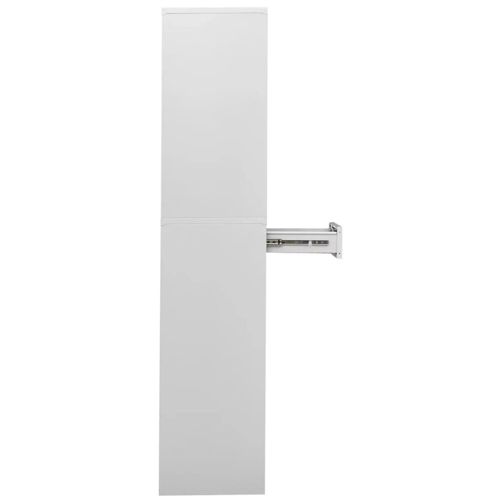 Light Gray 2 Drawer Steel and Glass Door File Storage Cabinet Z590504