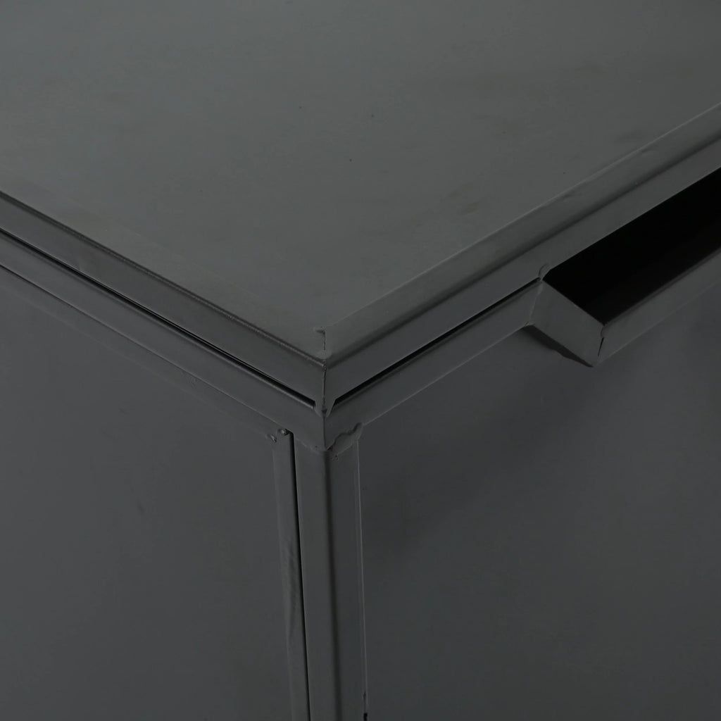 Matte Black Metal Outdoor Side Table M558810