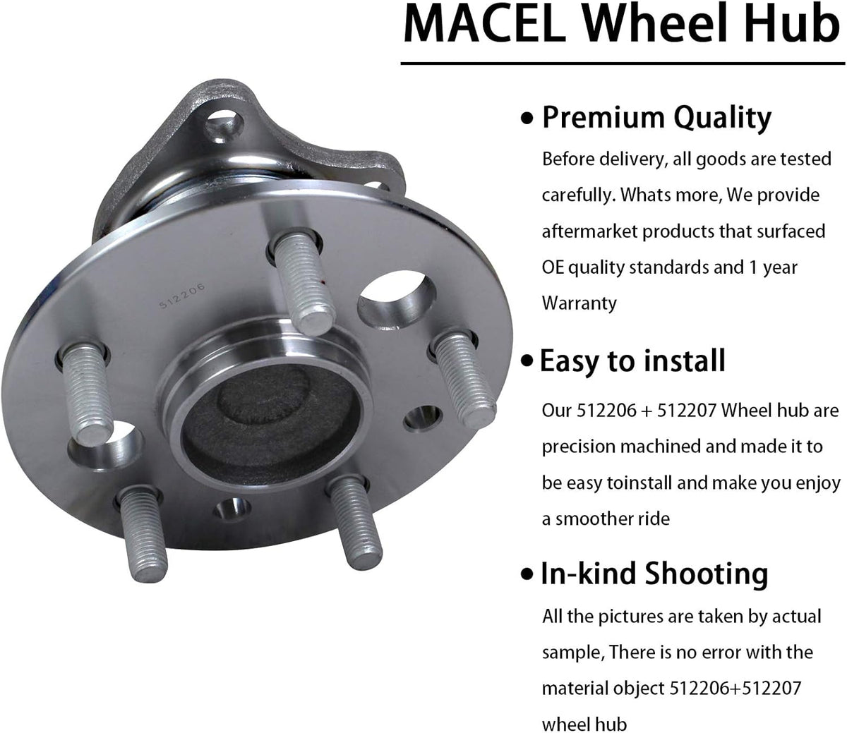 Rear Wheel Hub & Bearing Assembly U73208