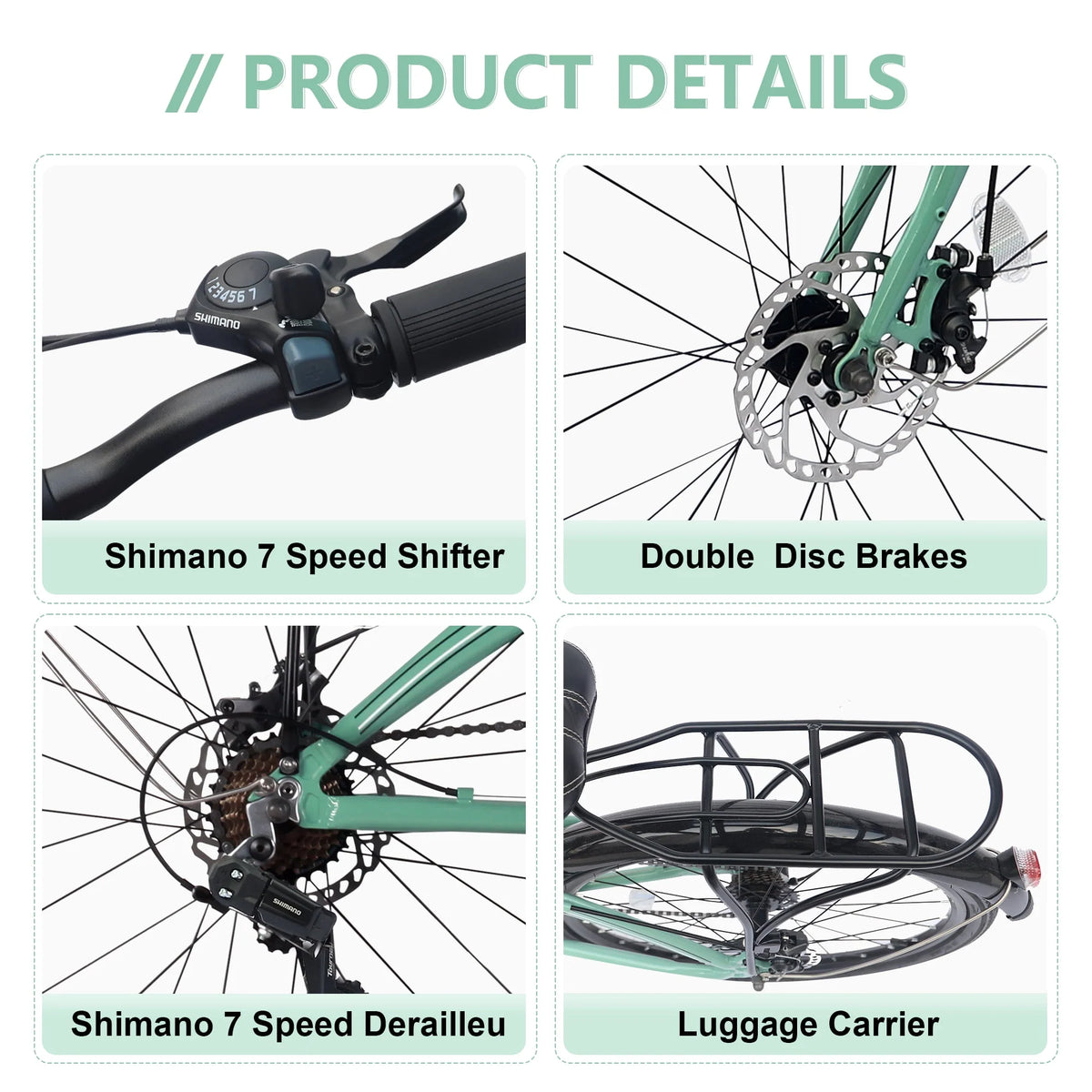 Blue 7 Speed Aluminum Folding Bike L88536