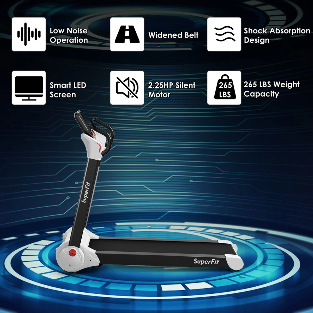 Folding 2.25HP Electric Treadmill M684