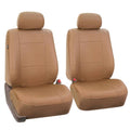 Tan Faux Leather Car Seat Covers, 2 Pieces A8065