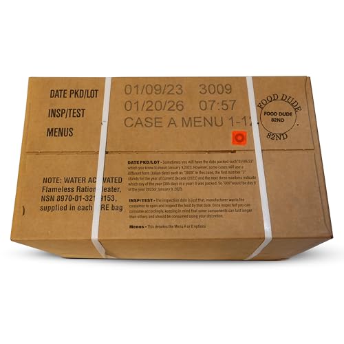 12 MRE Food Pack Meals Ready to Eat with Heater Packs H698344