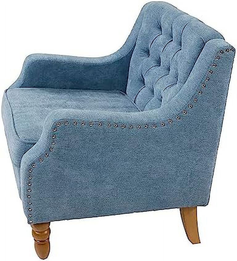 Linen Upholstered Button Tufted Accent Chair N486995