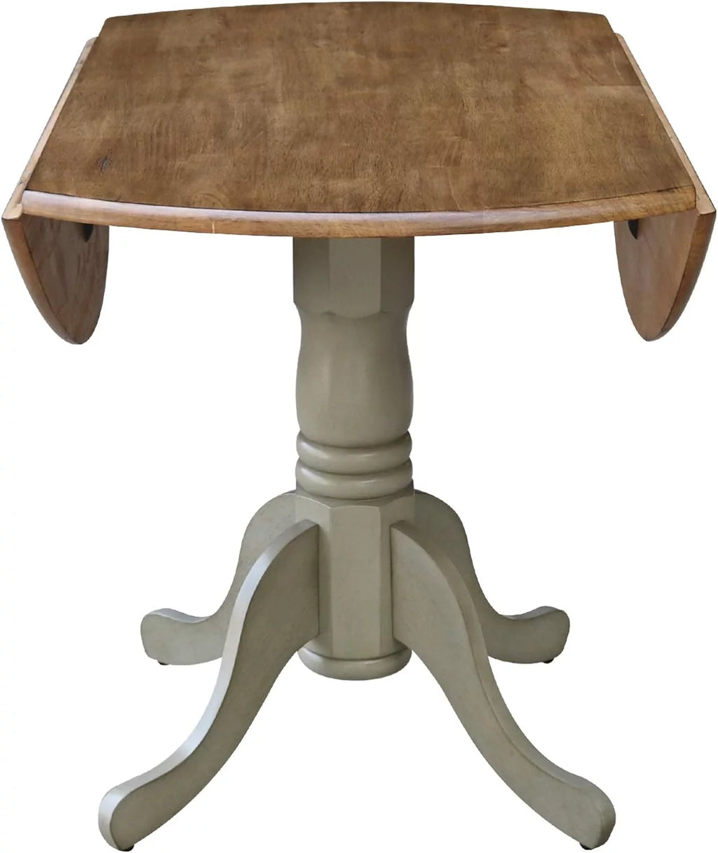 42 Drop Leaf Dining Table Distressed Hickory V719098