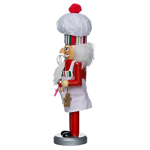 Rosy Red Baking Nutcracker Chef 10 inch Wood Decorative Tabletop Figurine R742207