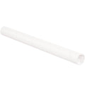 Mailing Tubes with Caps 2x22 x 15x22 White 50/Case L125