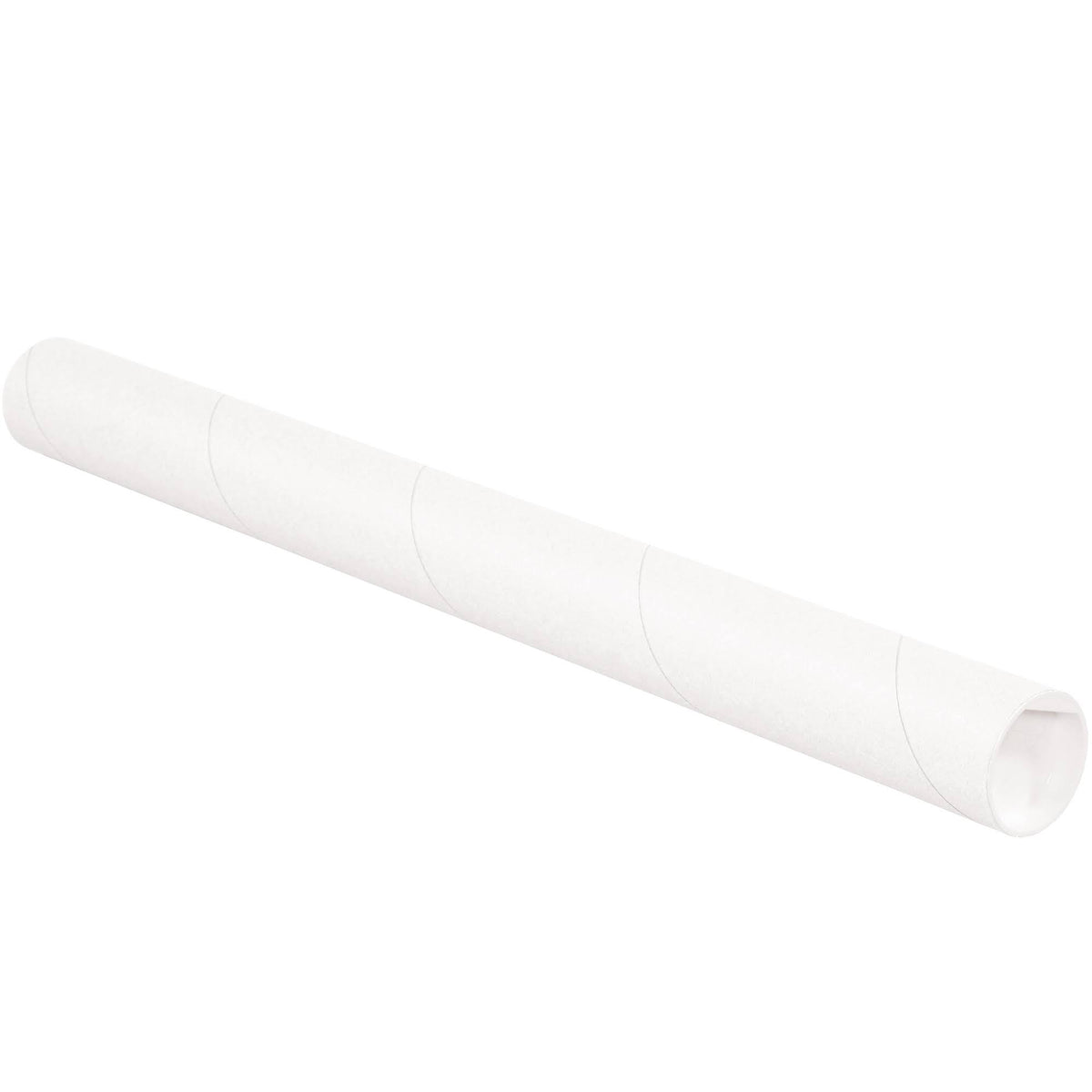 Mailing Tubes with Caps 2x22 x 15x22 White 50/Case L125
