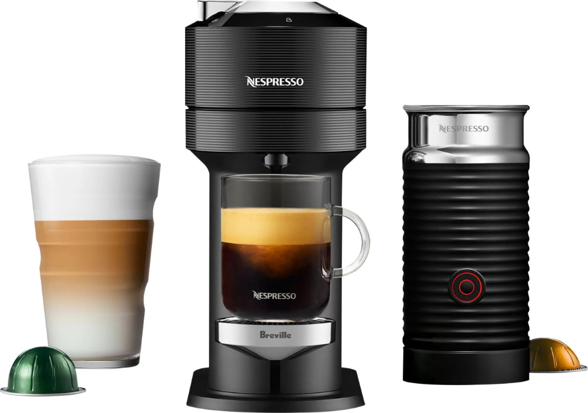 Black Coffee Machine with Milk Frother W602