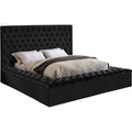 Black Velvet Queen Bed E3441
