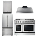 48 In. Propane Gas Range, Range Hood, Refrigerator, Dishwasher D66912