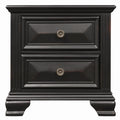 Vintage Black 2-Drawer Nightstand U7534