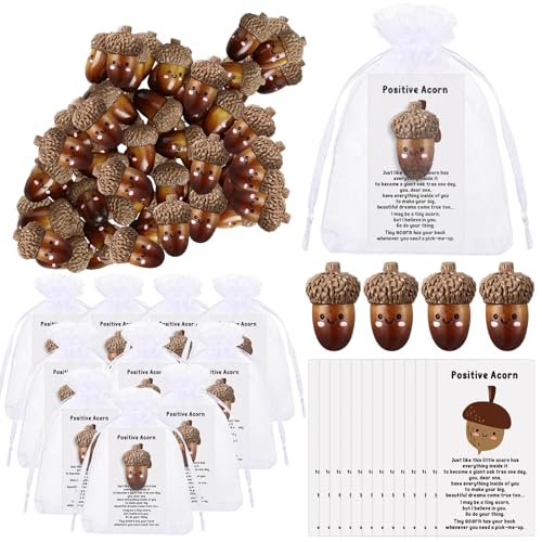 100 Set Artificial Acorn Pumpkin Decor F543775