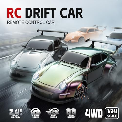 1:24 Scale 2.4GHz 4WD Remote Control Drift Car with LED Lights B5096