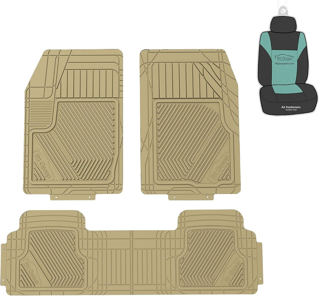 Oversized Full Coverage Car Seat Covers and Floor Mats Full Set (Black) V48047