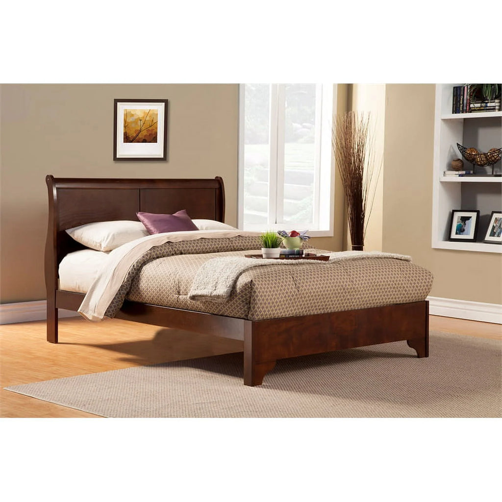 Full Wood Sleigh Bed K3892