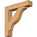 7 1/2x22W x 36x22D x 36x22H Smooth Bracket with Offset Brace, Western Red Cedar Q1244