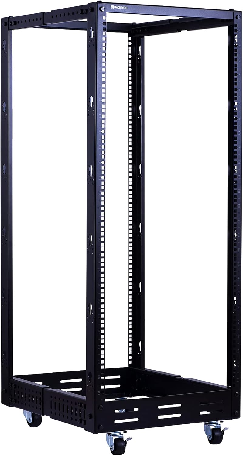 12U Open Frame Server Rack with Casters Y57374
