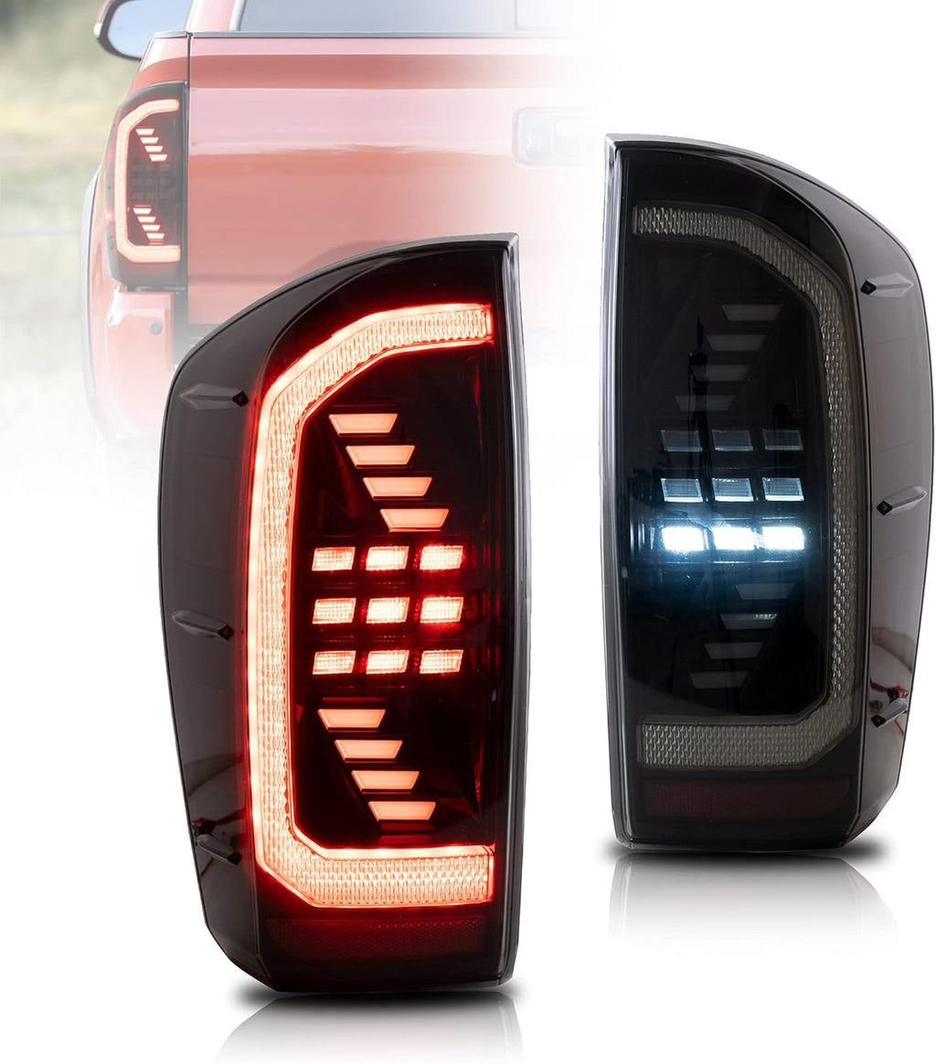 Full LED Smoked Taillights with Sequential Indicators Red Turn Signals N3882
