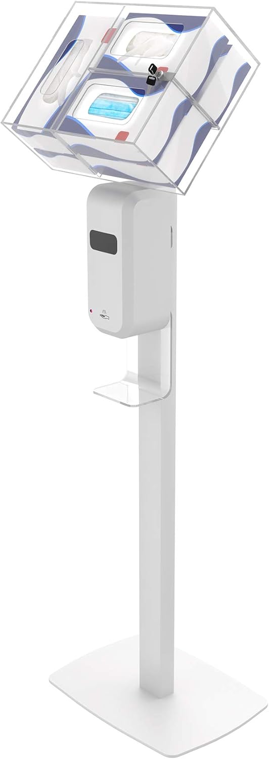 Heavy-Duty Acrylic Hand Sanitizing Station with Contactless Dispenser D827352