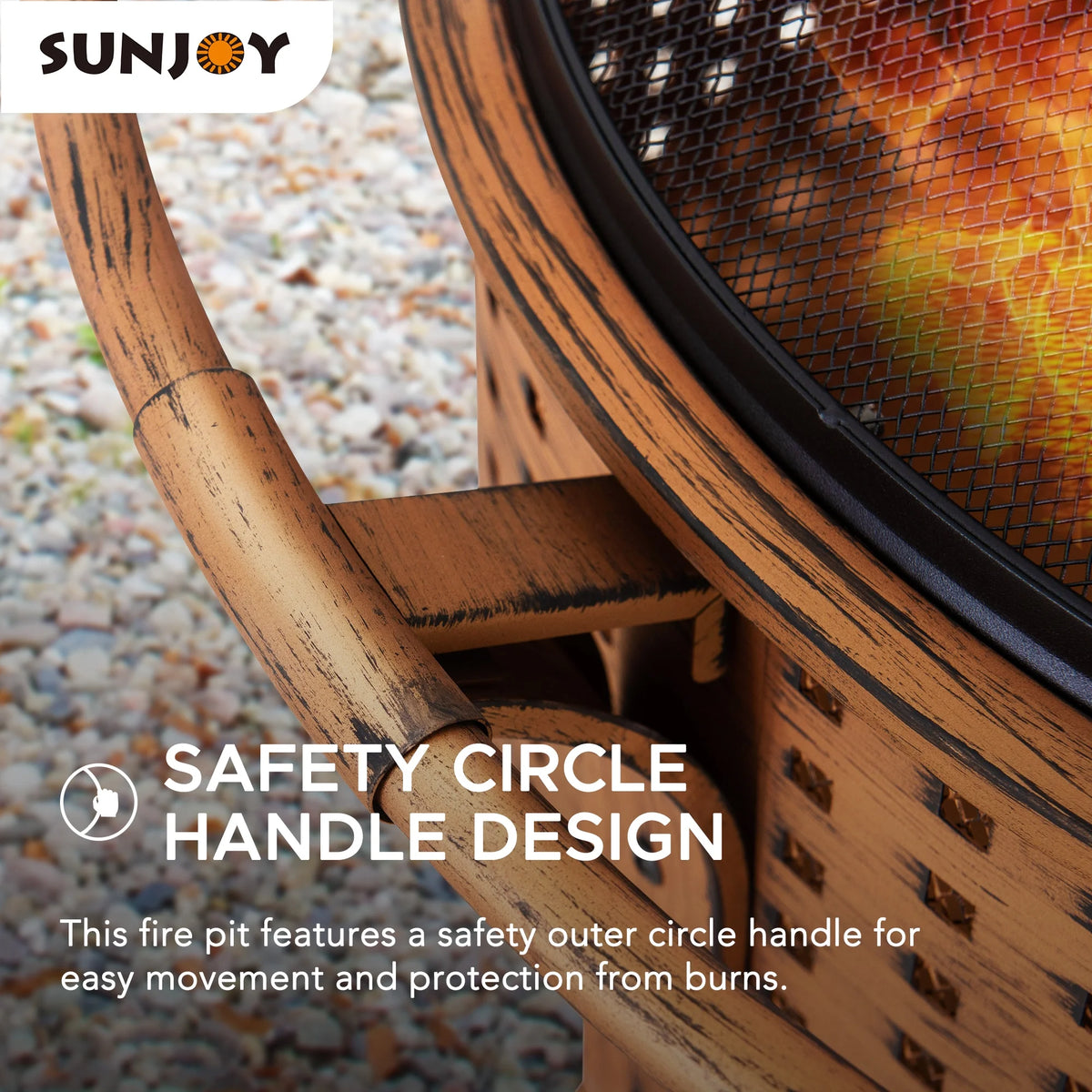 30 in. Round Steel Wood-Burning Fire Pit with Spark Screen and Poker U703