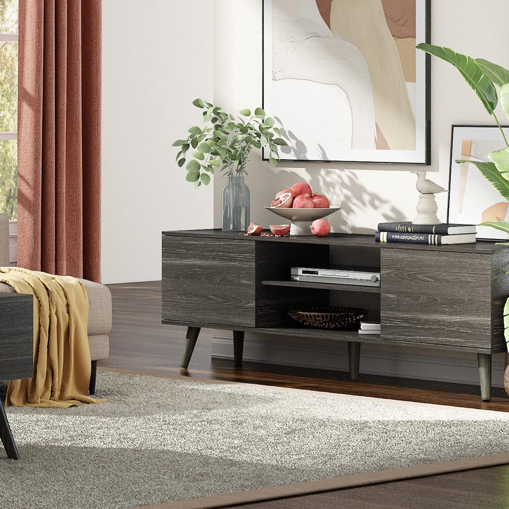 Rustic Brown TV Stand with Storage Cabinet J277271