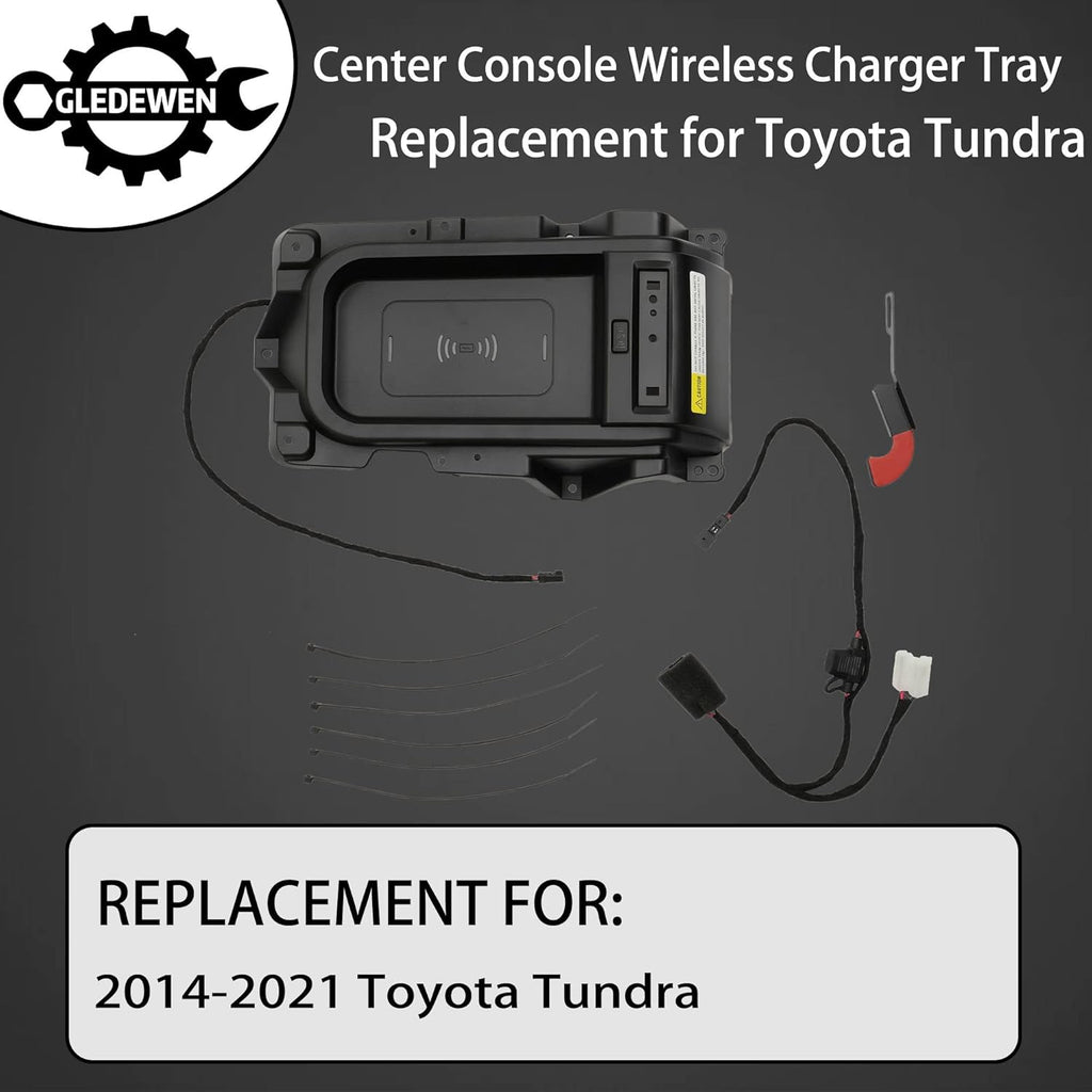 Center Console Wireless Charger Tray for Toyota Tundra K35558