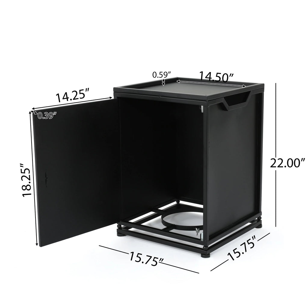 Matte Black Metal Outdoor Side Table M558810