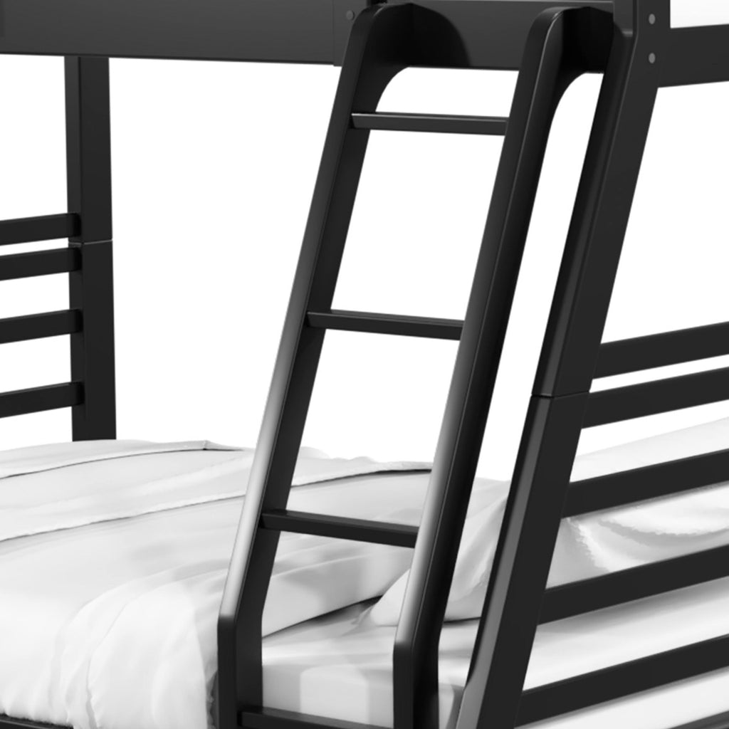 Dark Walnut Solid Wood Bunk Bed Set Z135