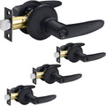 Matte Black Privacy Door Lever Handle, 4 Pack N56477