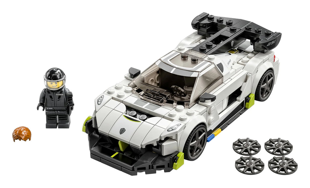 White Racing Car Building Set V84178