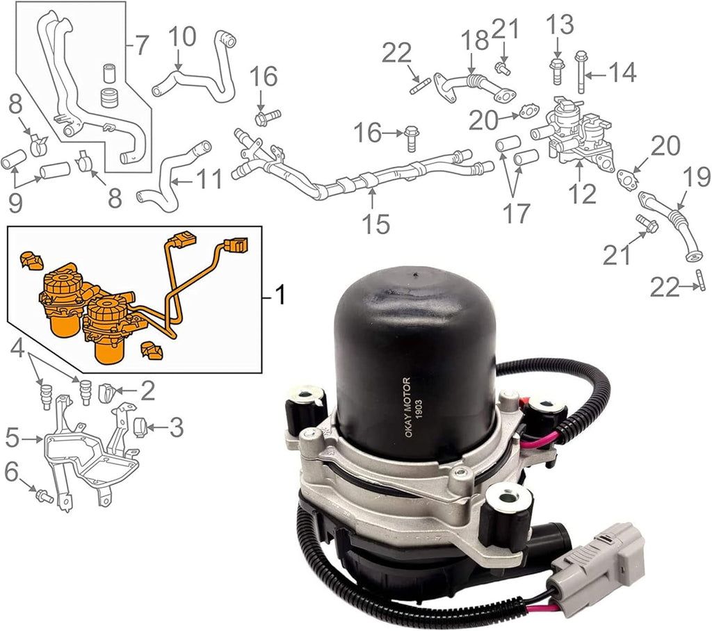 Secondary Air Injection Pump Pack of 2 Z5219