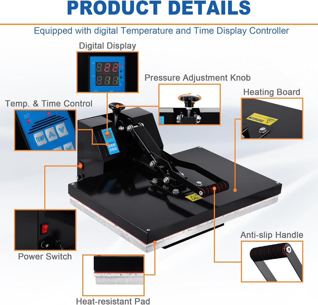 16x24" Clamshell Heat Press Machine O123709