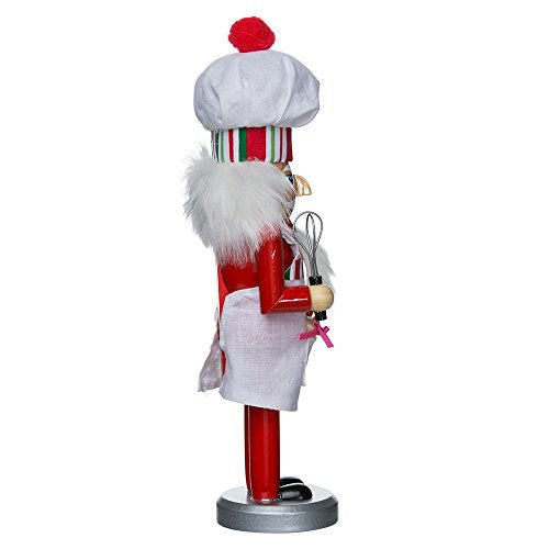Rosy Red Baking Nutcracker Chef 10 inch Wood Decorative Tabletop Figurine R742207