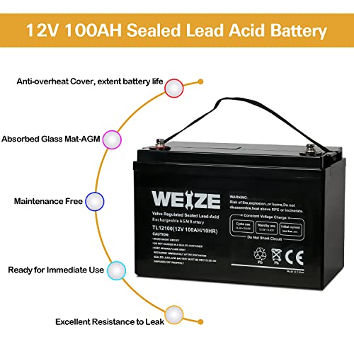 12 Volt 100Ah Deep Cycle AGM Battery H157873
