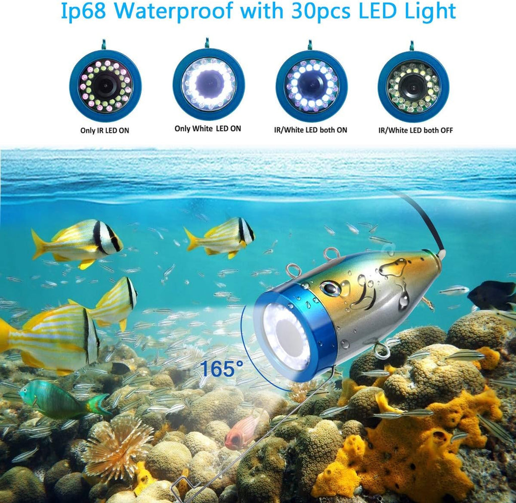 Underwater Fishing Camera with DVR 9 inch Color Monitor HD 1000TVL 30m Cable H2549