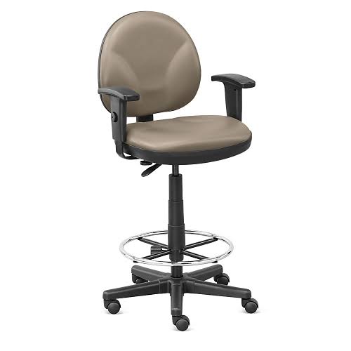 Putty Polyurethane Drafting Stool with Foot Ring Q30825