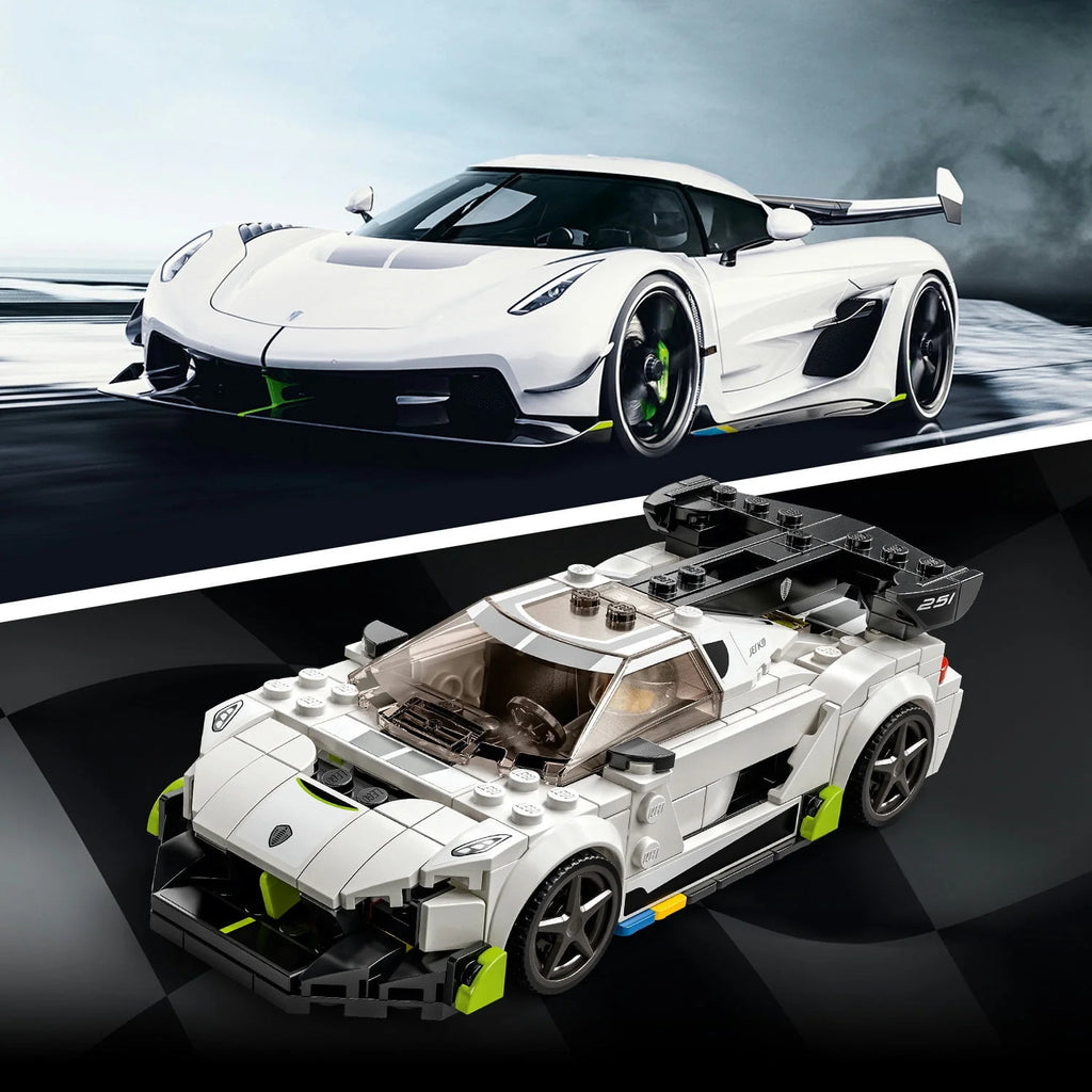 White Racing Car Building Set V84178