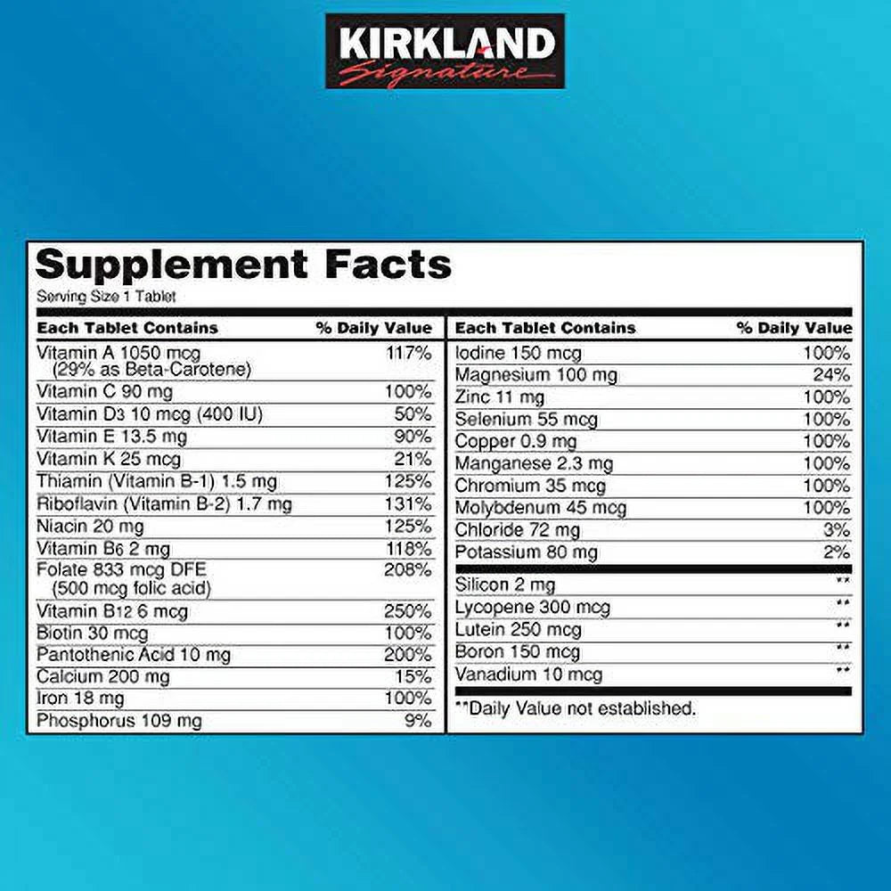 Multi Vitamins & Minerals Tablets 500-Count T437
