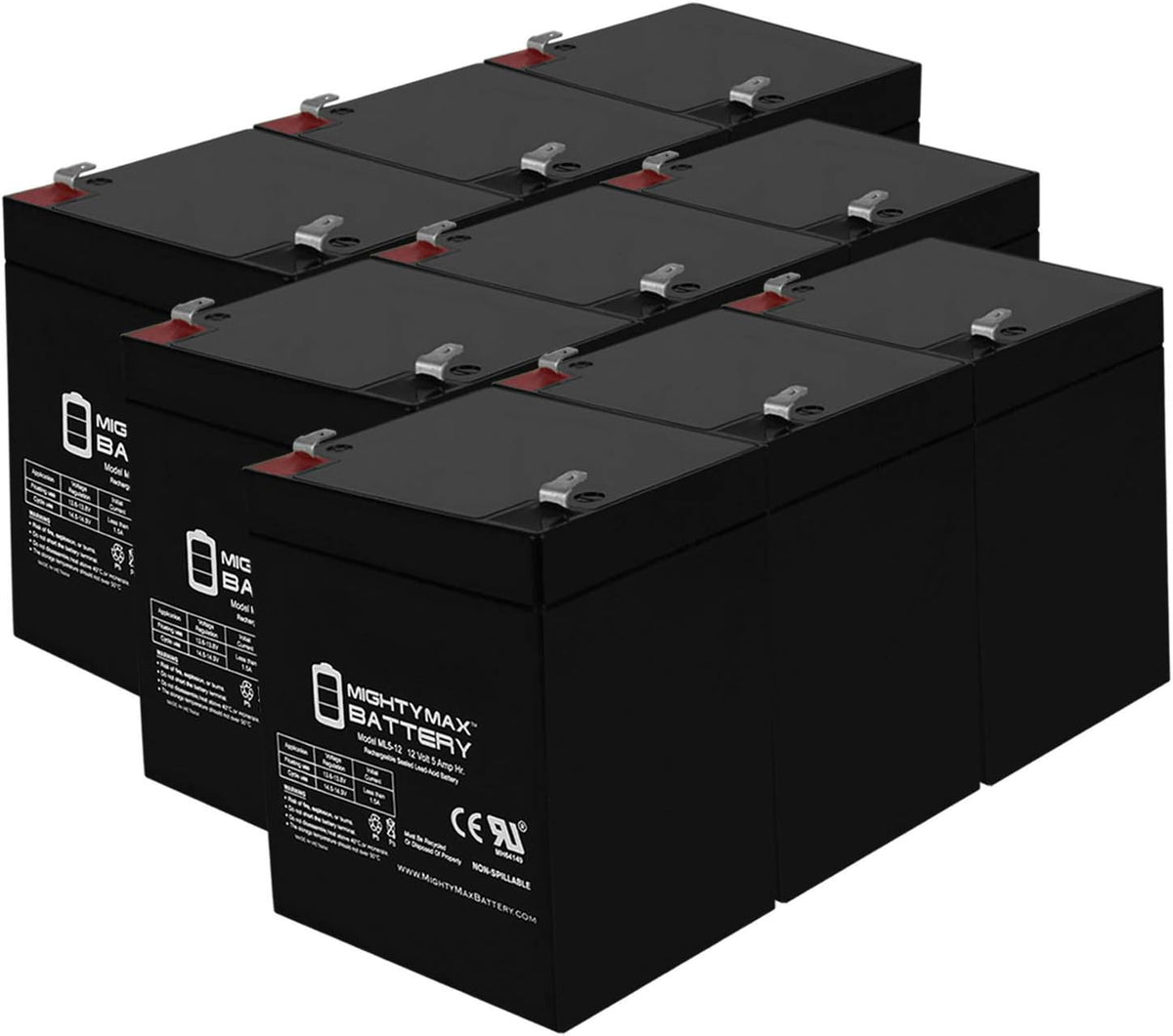 12 Volt 5 AH SLA Battery - Pack of 9 U103017
